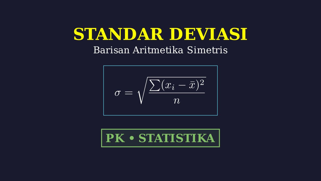 Standar Deviasi Barisan Aritmetika Simetris