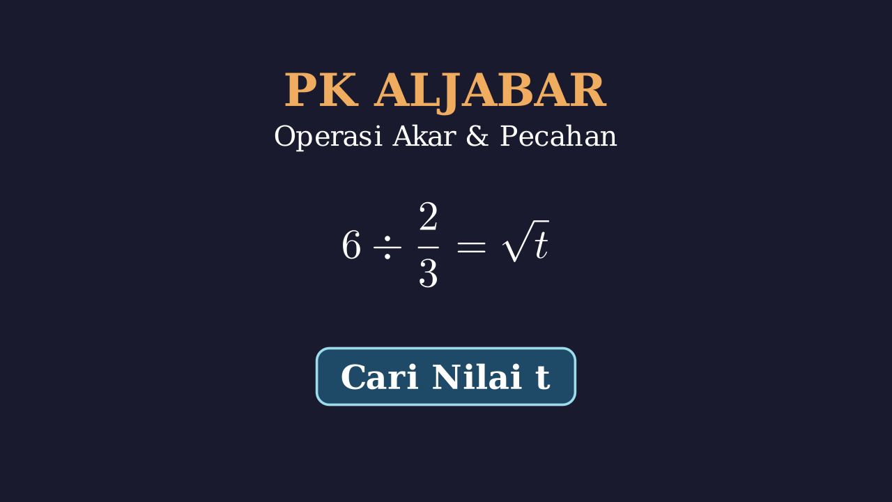 Persamaan Akar dan Pembagian Pecahan