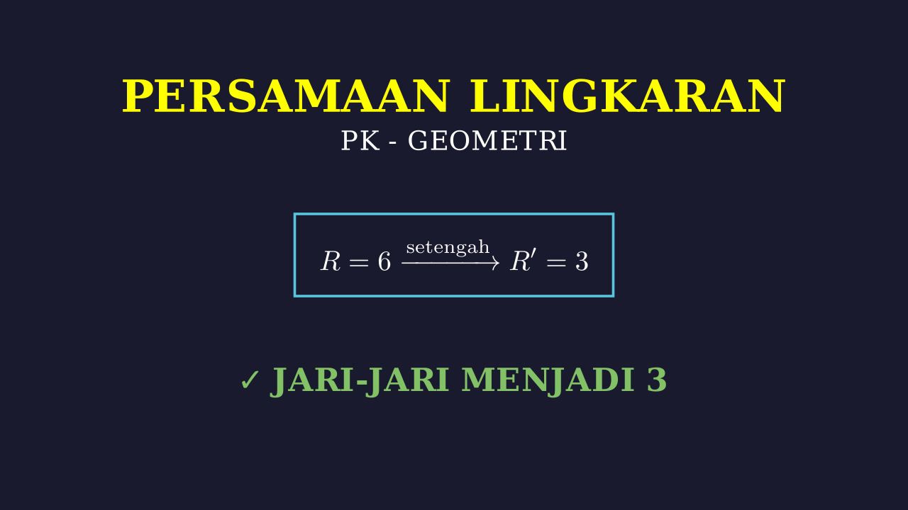 Persamaan Lingkaran: Perubahan Jari-Jari