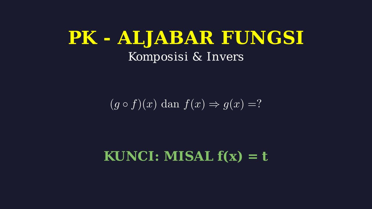 Fungsi Komposisi: Mencari Fungsi Asal