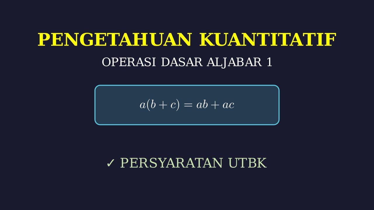 Operasi Dasar Aljabar 1