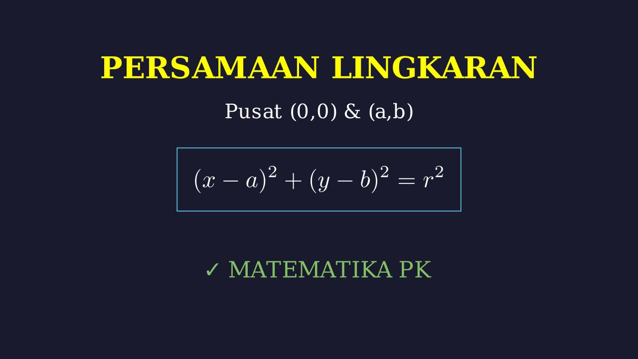 Menentukan Persamaan Lingkaran