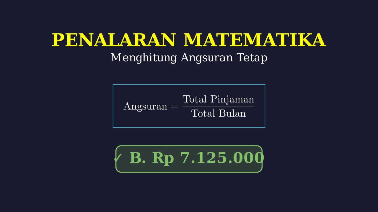 Menghitung Angsuran Bulanan Tetap
