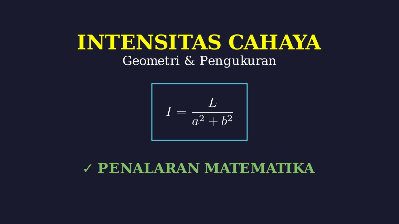 Intensitas Cahaya dan Teorema Pythagoras