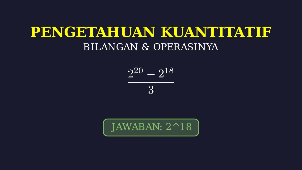 Bilangan Dan Operasi Hitung