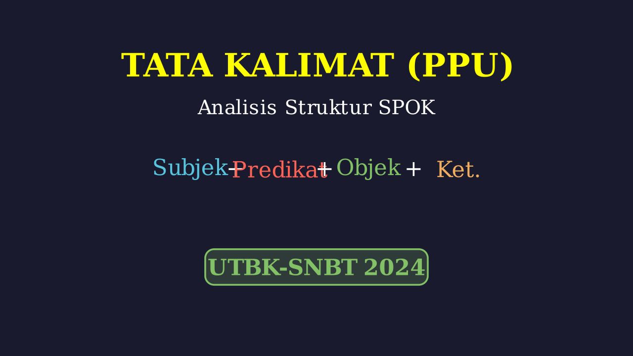 Analisis Struktur Kalimat SPOK