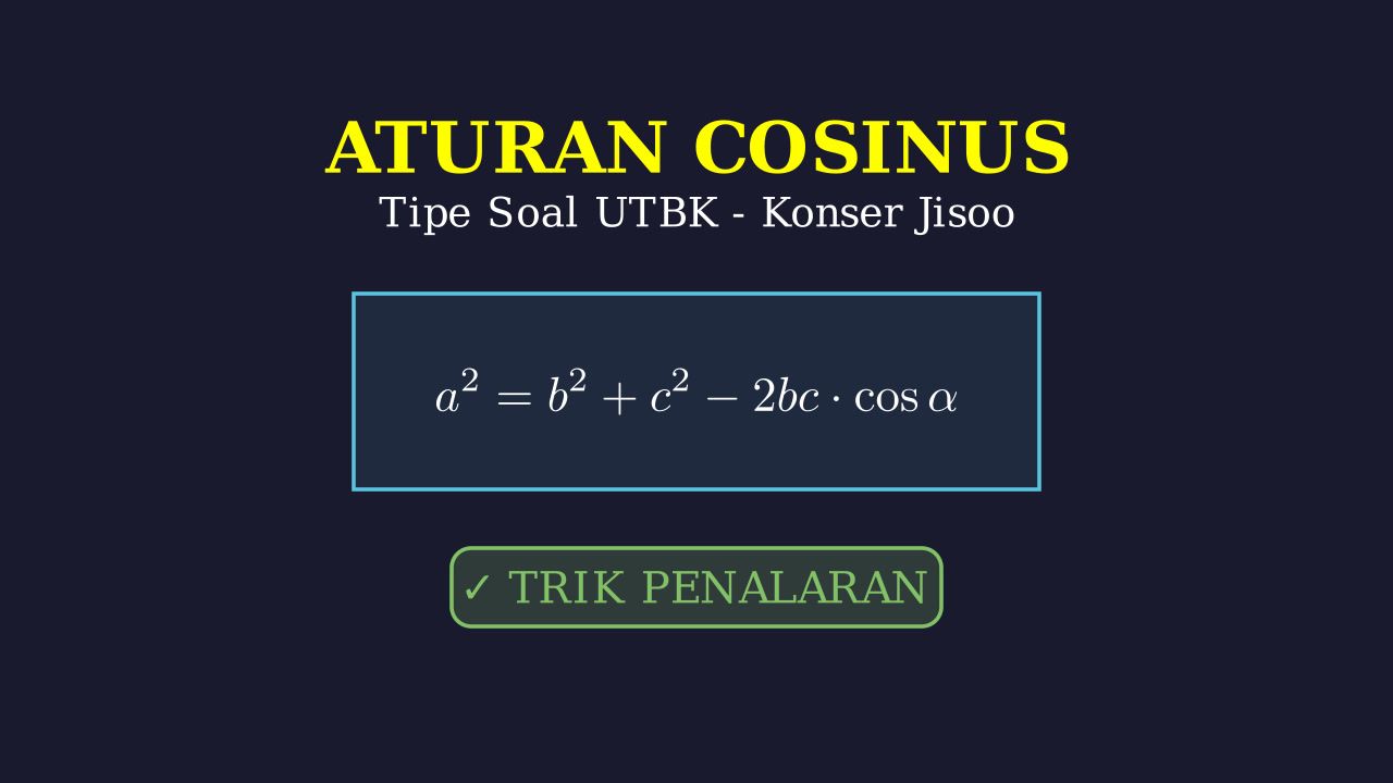 Aturan Cosinus: Soal Konser Jisoo
