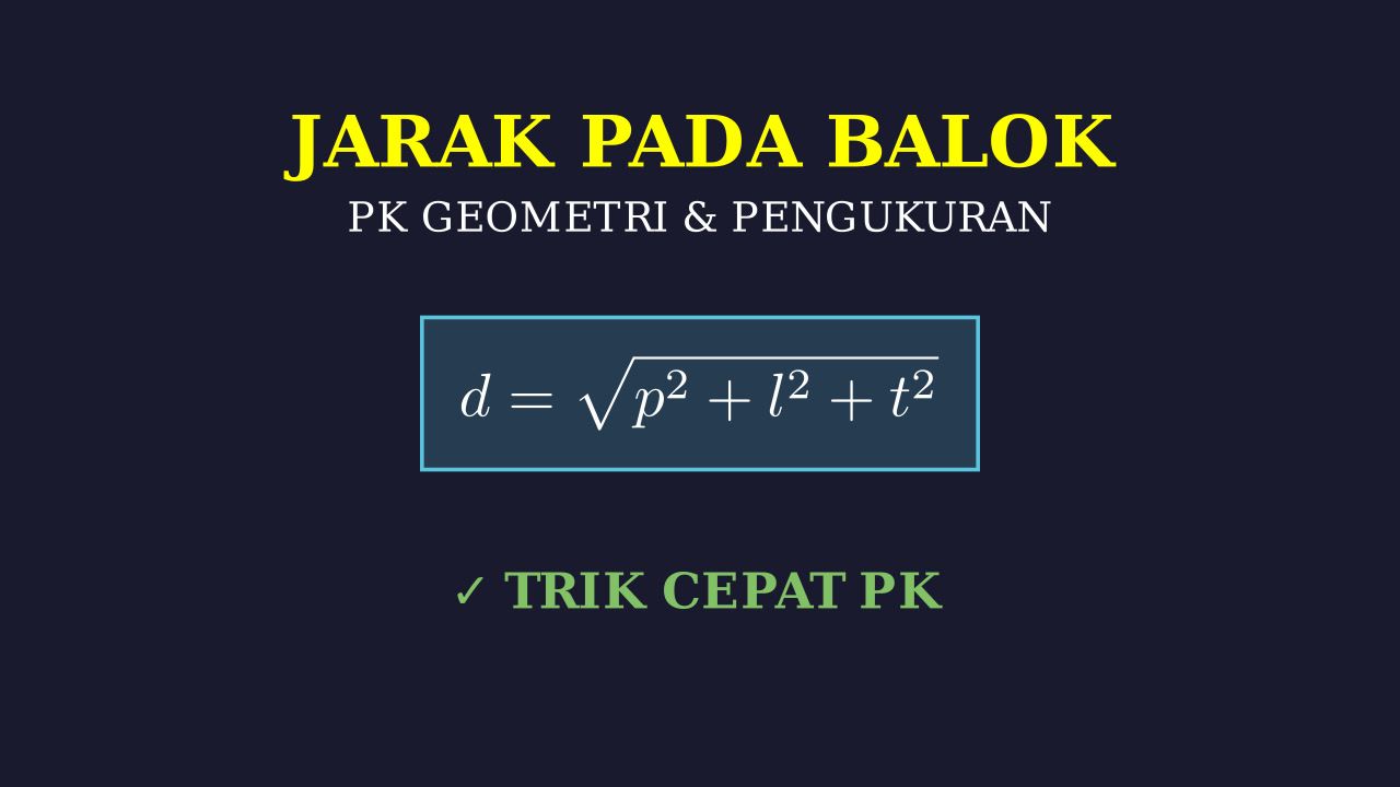 Jarak Titik Pada Balok