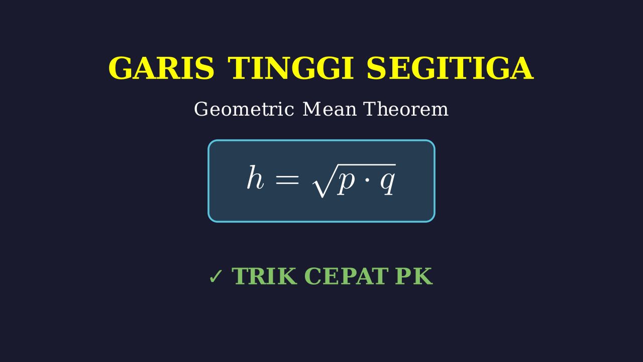 Garis Tinggi Segitiga: Teorema Rata-Rata Geometri
