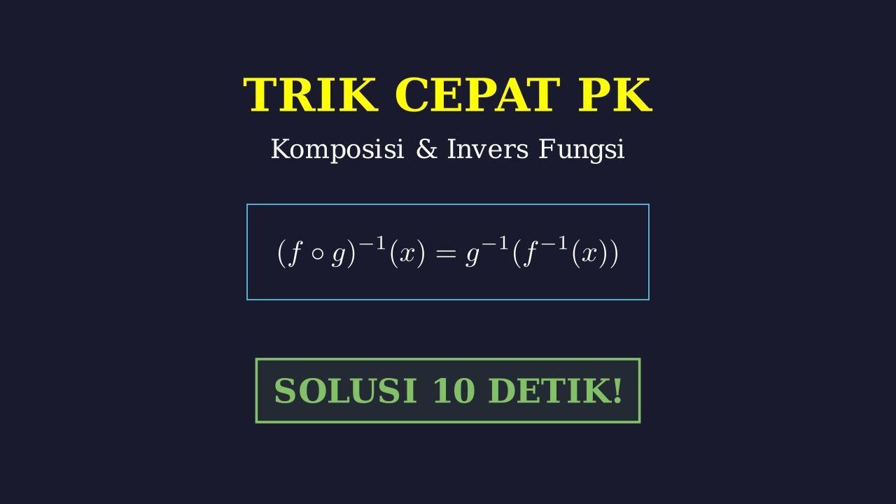 Trik Cepat UTBK: Fungsi Komposisi & Invers