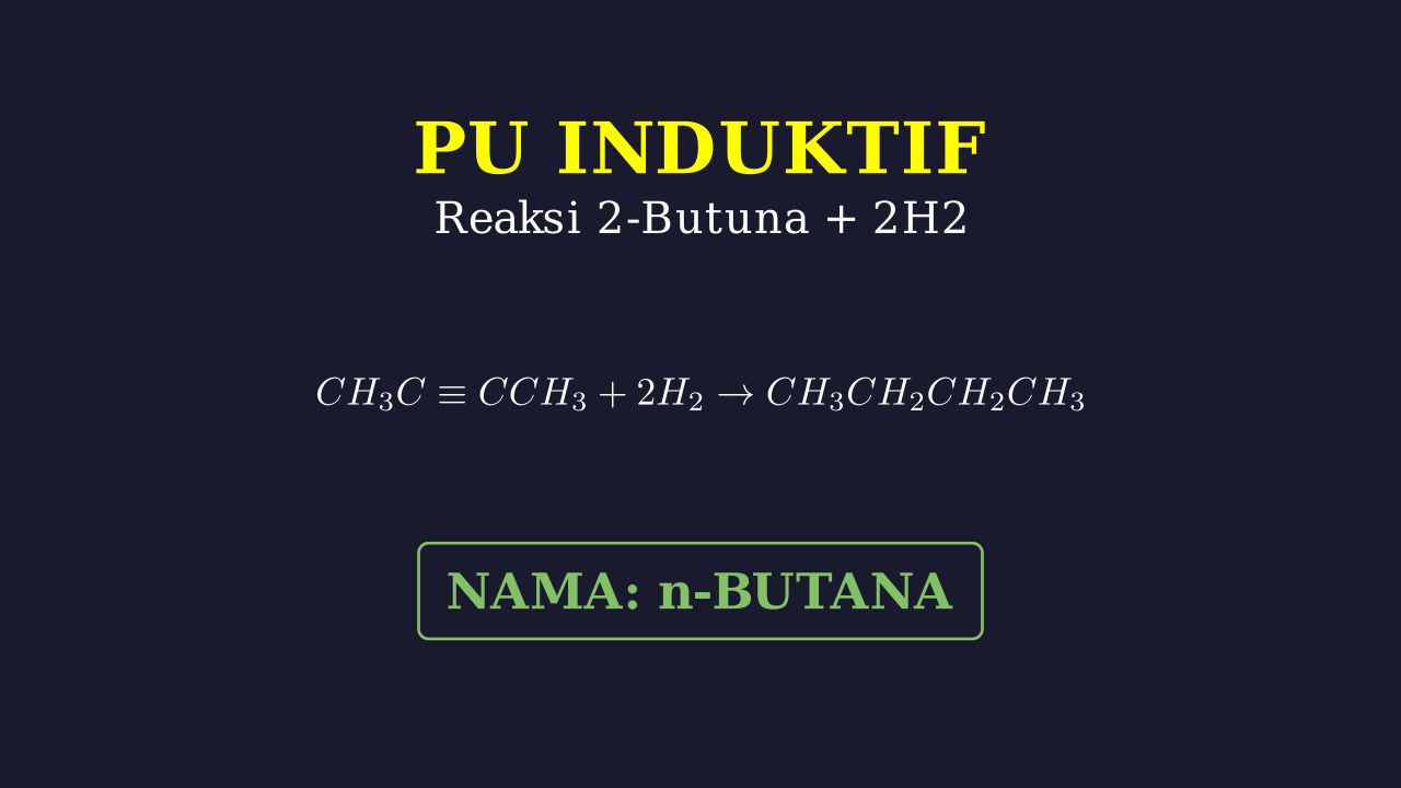 Reaksi Adisi: 2-Butuna + 2H2