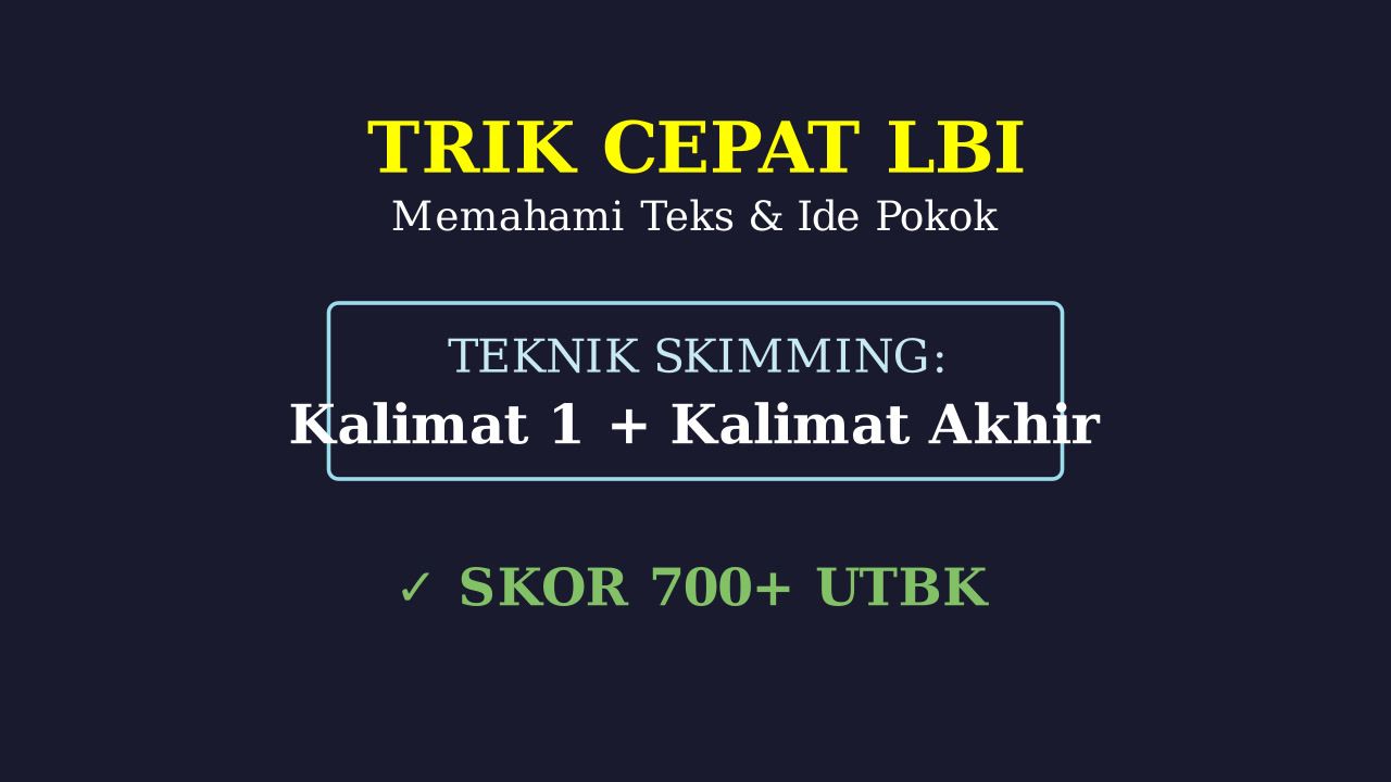 Trik Cepat Literasi Bahasa Indonesia