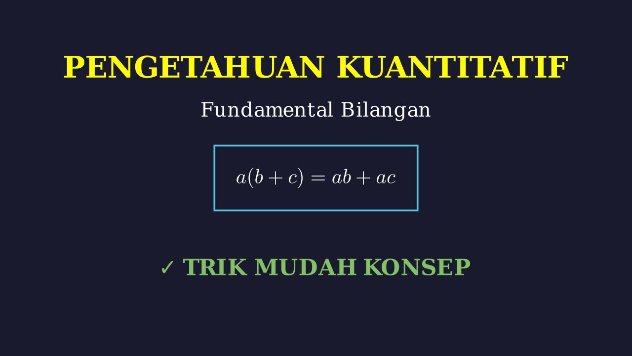 Fundamental Pengetahuan Kuantitatif