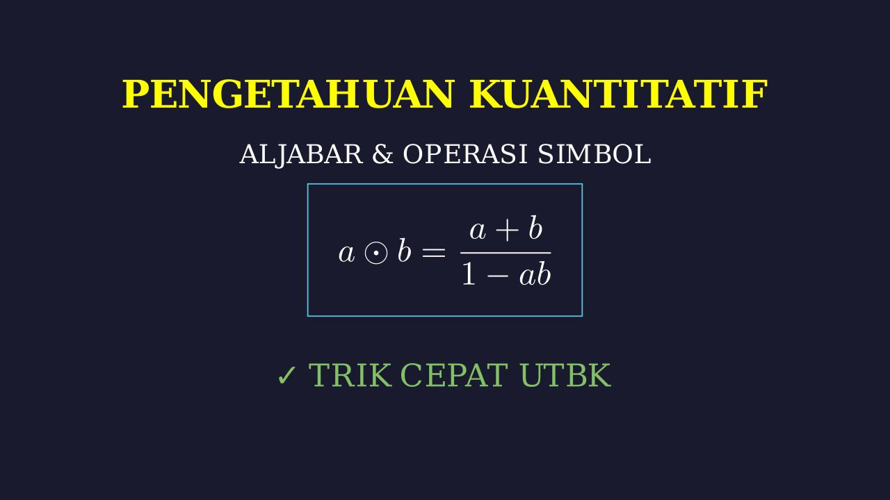 Operasi Bilangan Didefinisikan