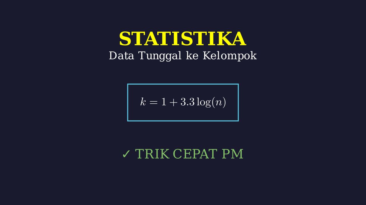 Mengubah Data Tunggal ke Data Kelompok