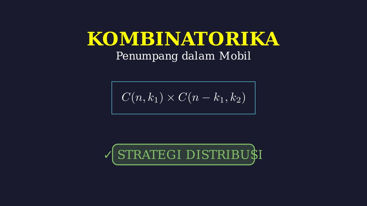 Kombinatorika: Distribusi Penumpang dalam Mobil
