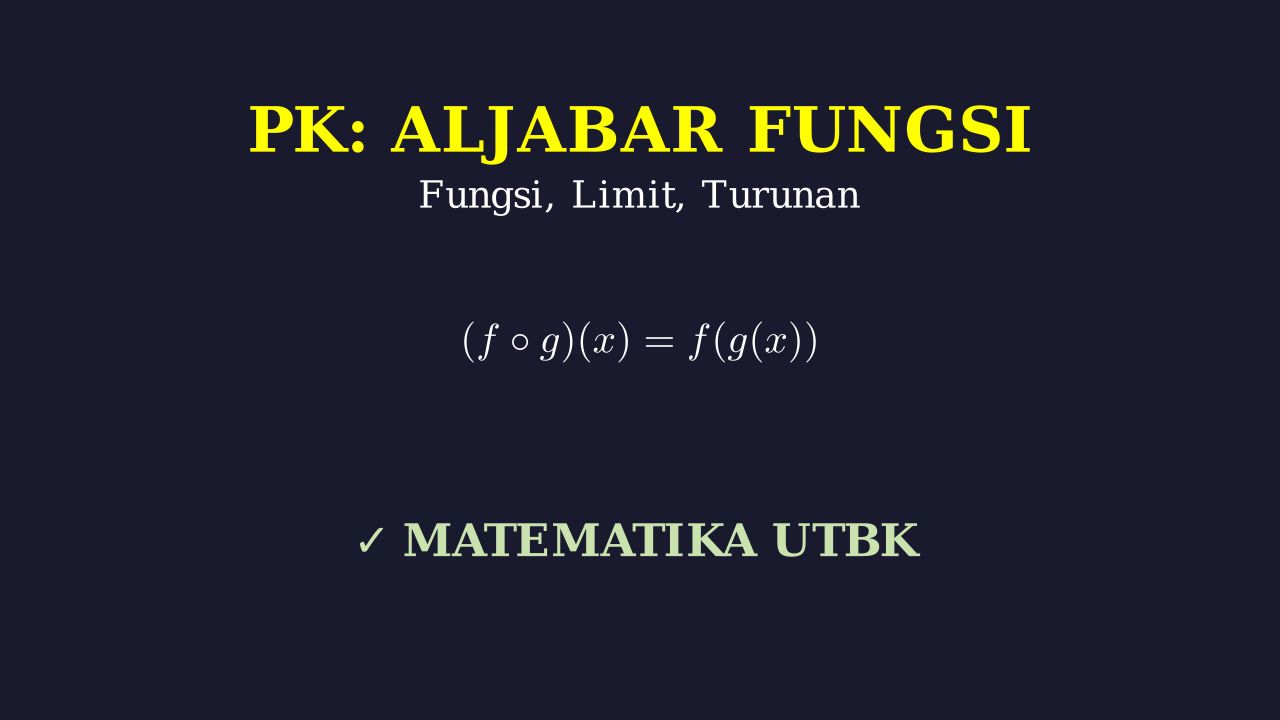 Kalkulus Dasar: Fungsi, Limit & Integral