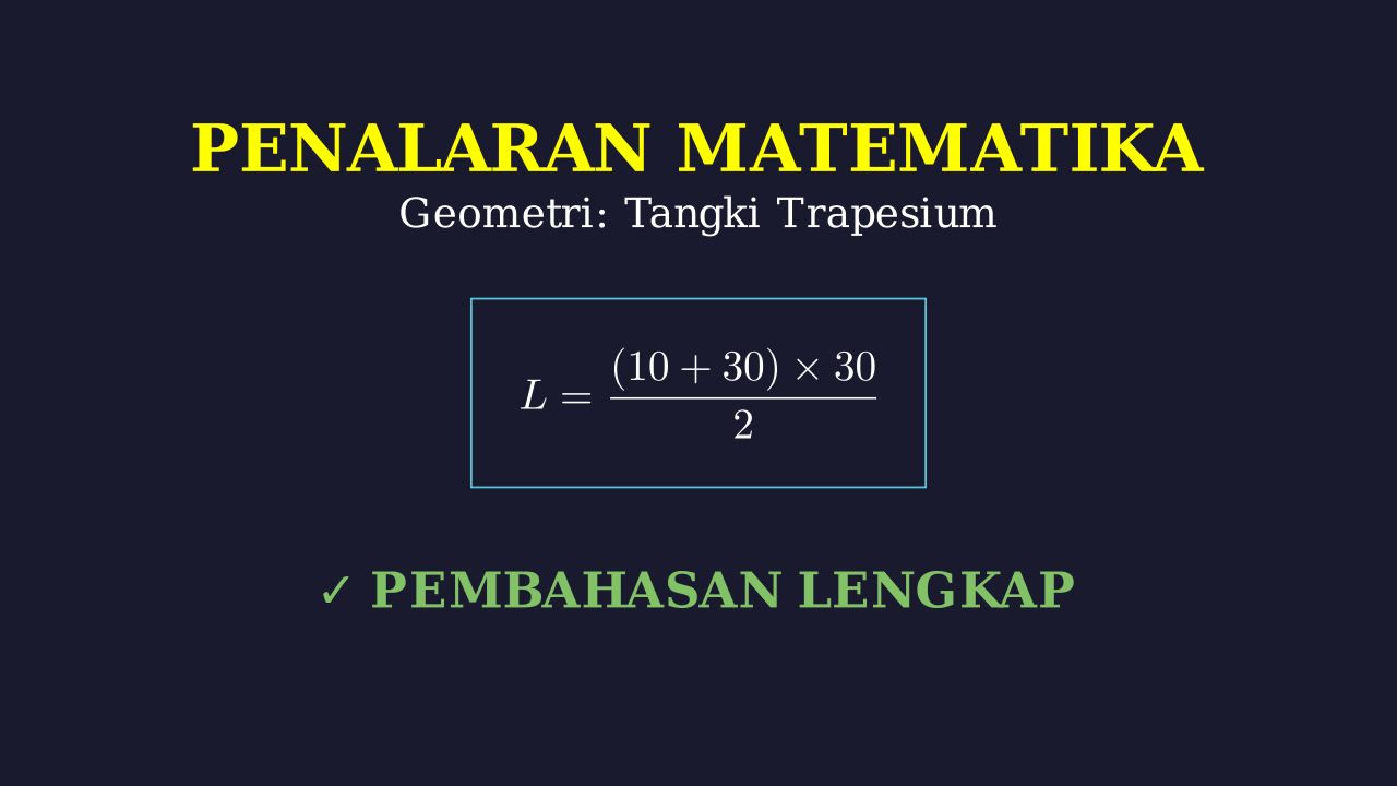 Soal Geometri: Tangki Trapesium