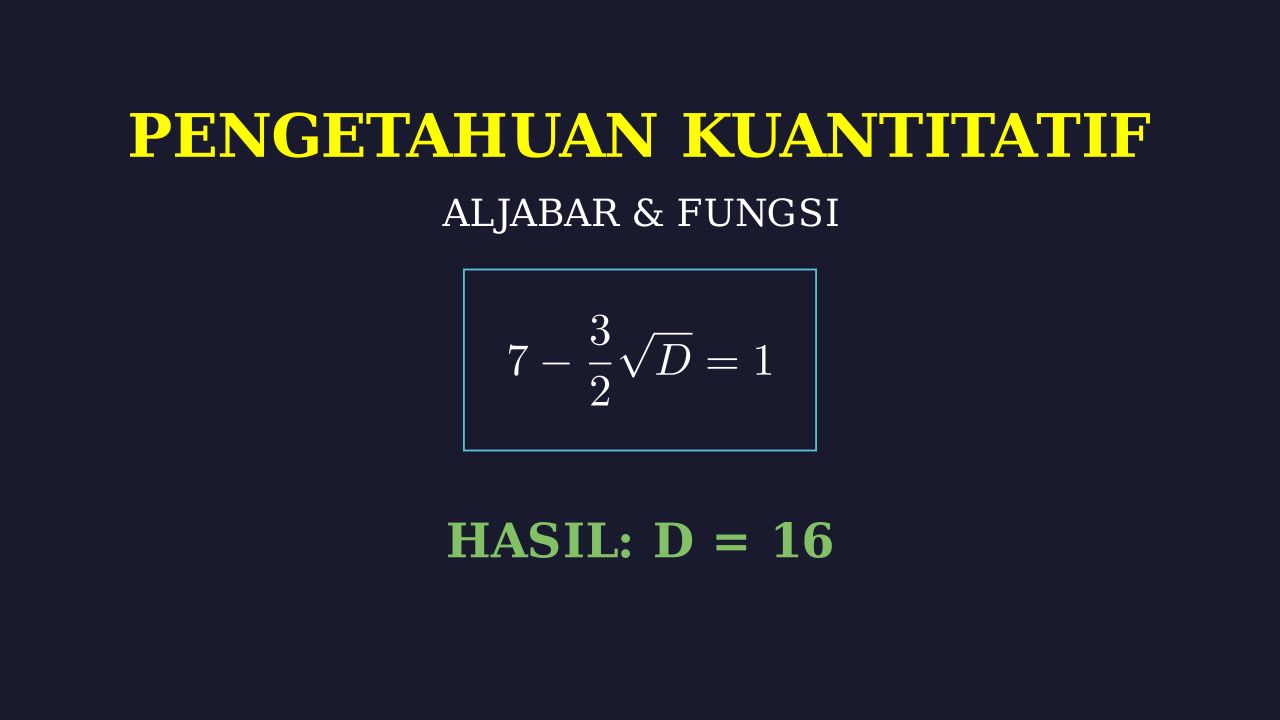 Menyelesaikan Persamaan Akar