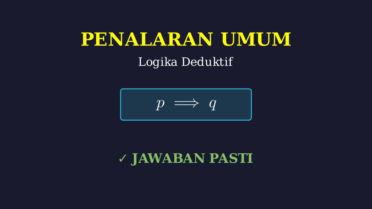 Latihan Soal Penalaran Umum