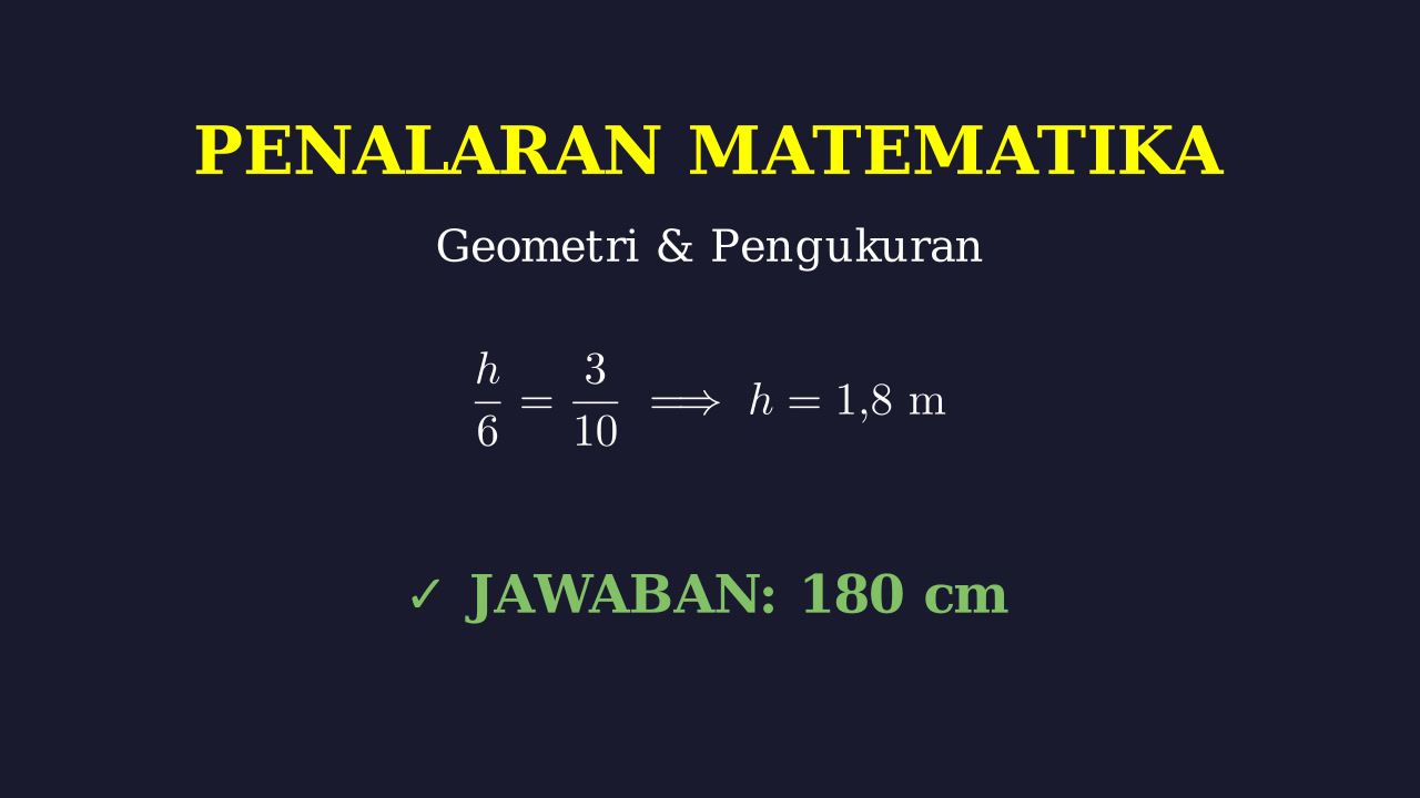 Menghitung Tinggi dengan Kesebangunan