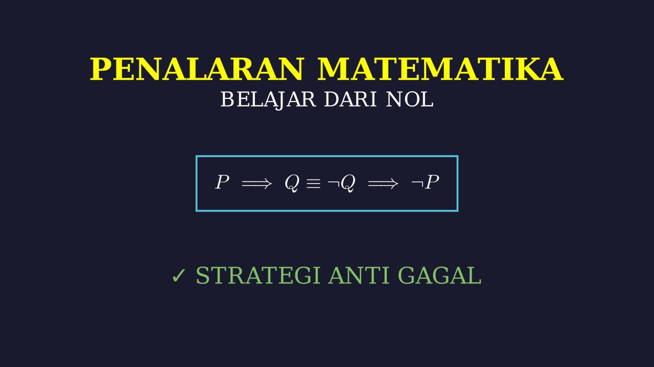 Penalaran Matematika Dari Nol