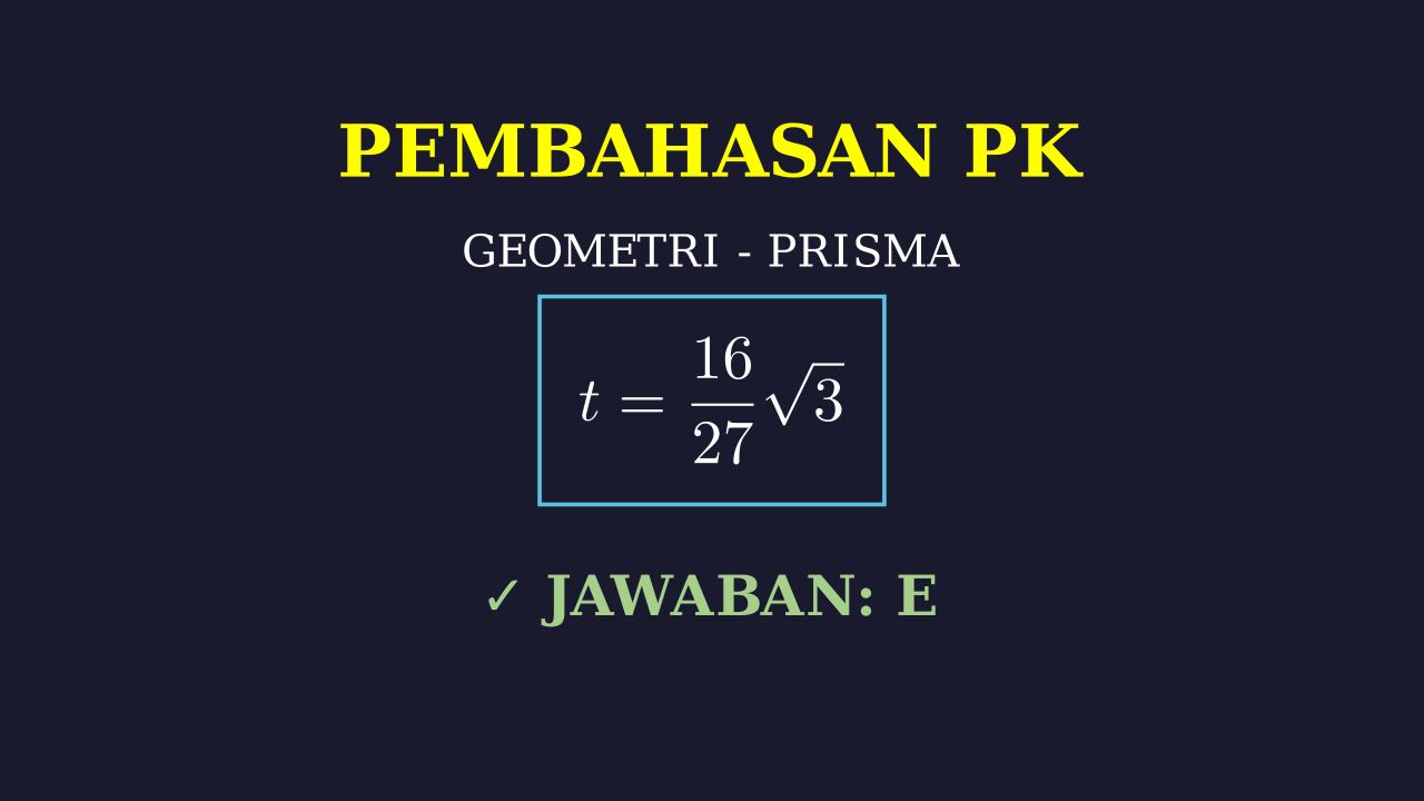 Menghitung Tinggi Prisma