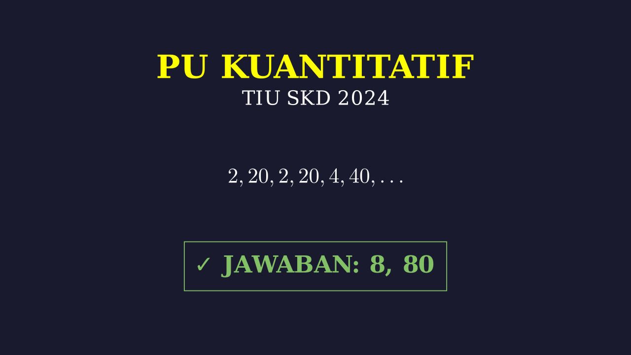 Deret Angka: TIU SKD 2024