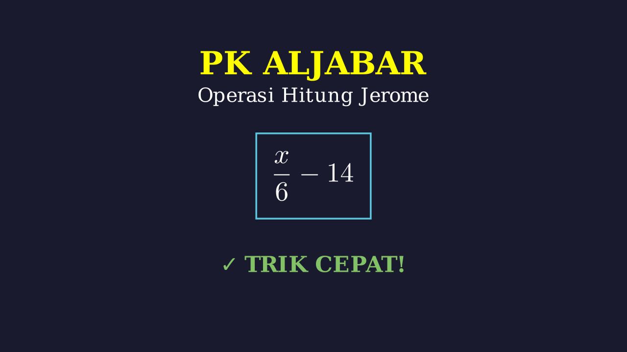 Soal Cerita: Kesalahan Operasi Hitung