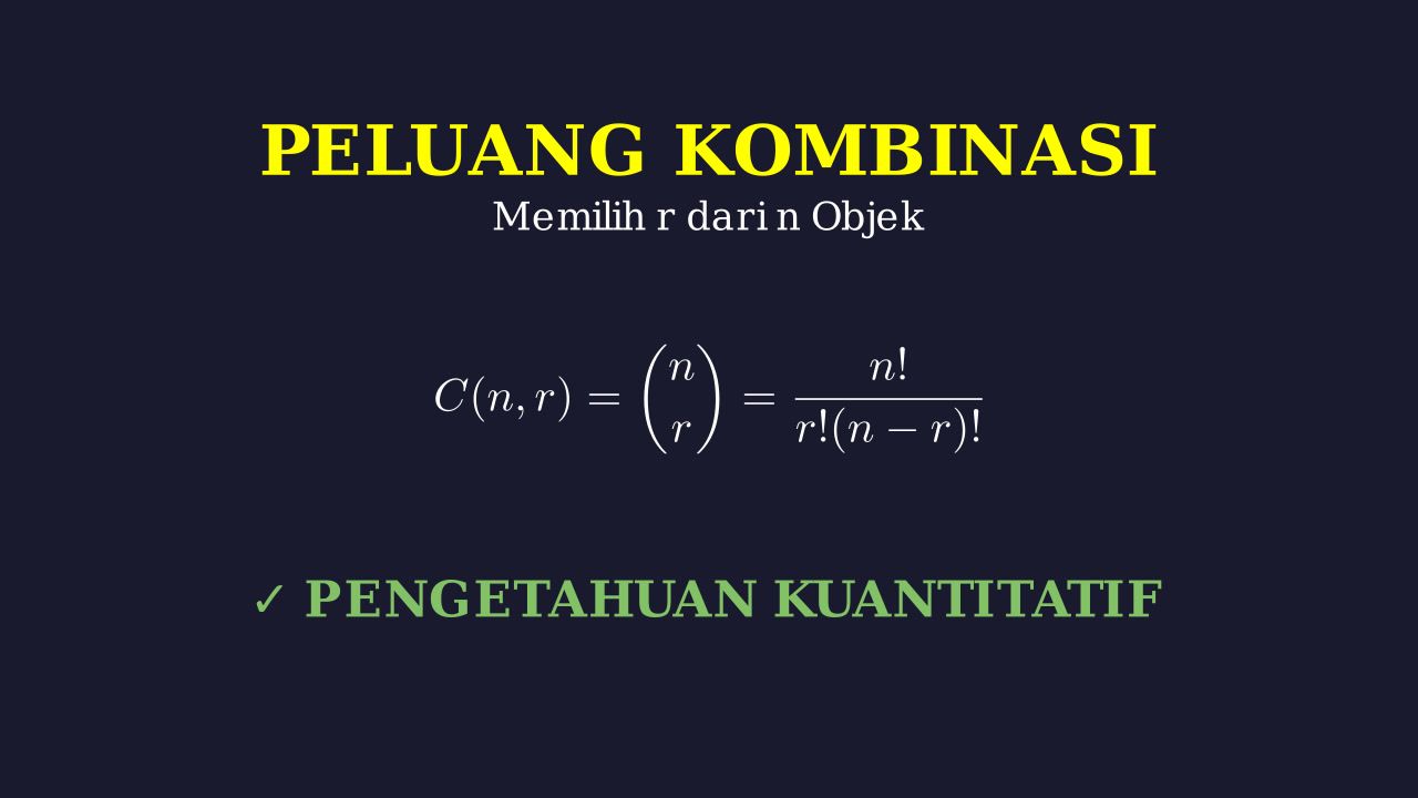 Peluang Kombinasi: Menghitung Cara Memilih