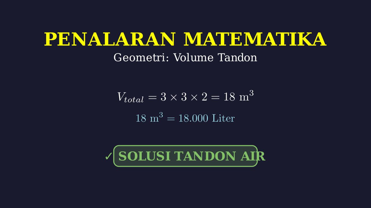 Volume Tandon Air Berbentuk Balok