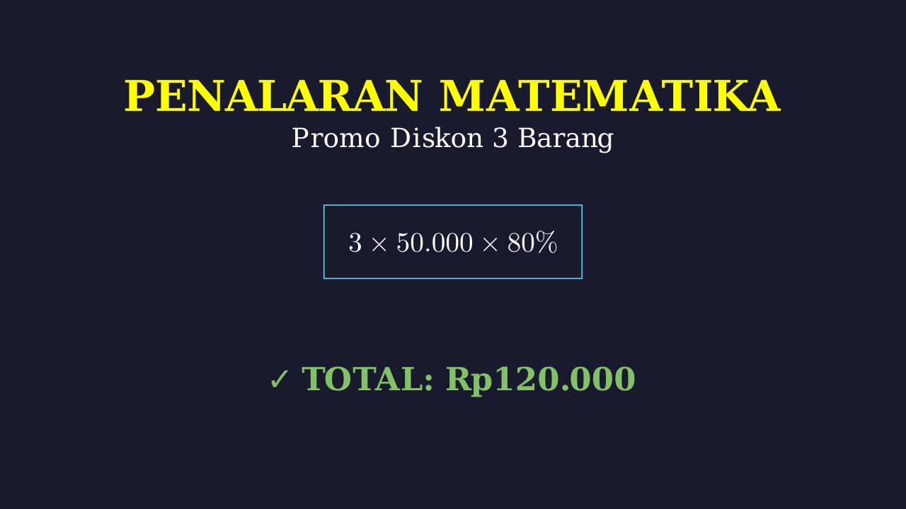 Menghitung Harga Setelah Diskon