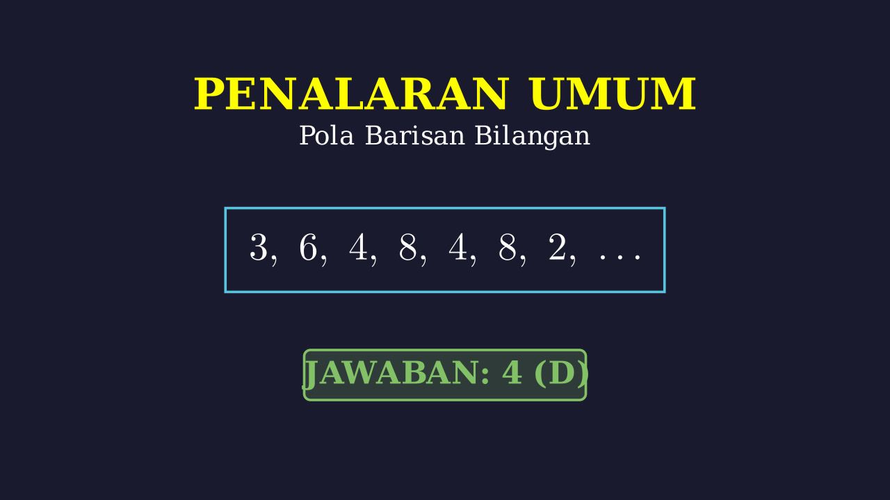 Pola Barisan Bilangan