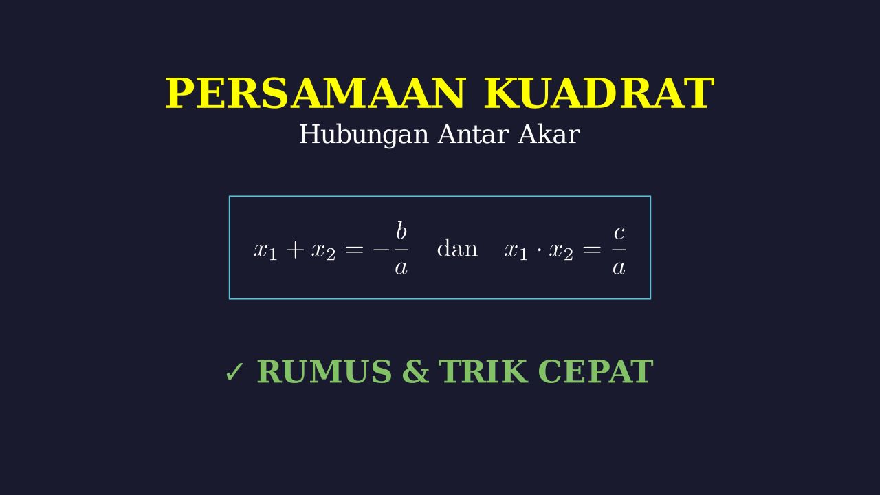 Persamaan Kuadrat: Hubungan Antar Akar