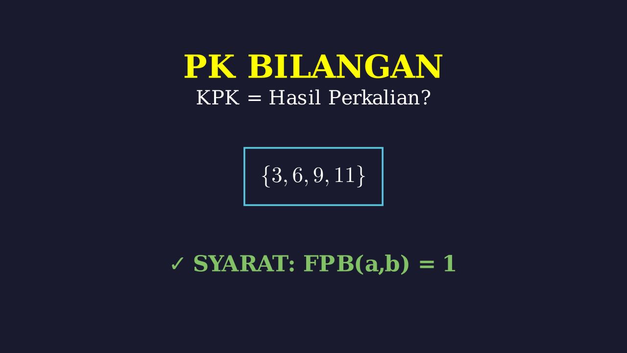 KPK dan Hasil Kali Dua Bilangan