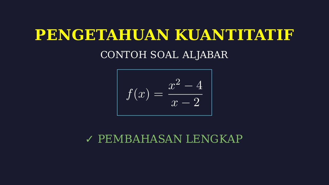 Latihan Soal Aljabar