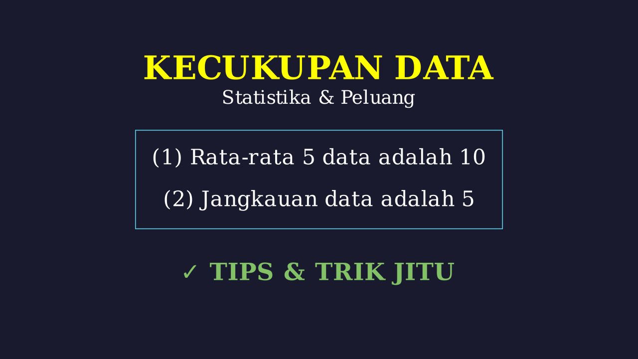 Tips Mengerjakan Soal Kecukupan Data