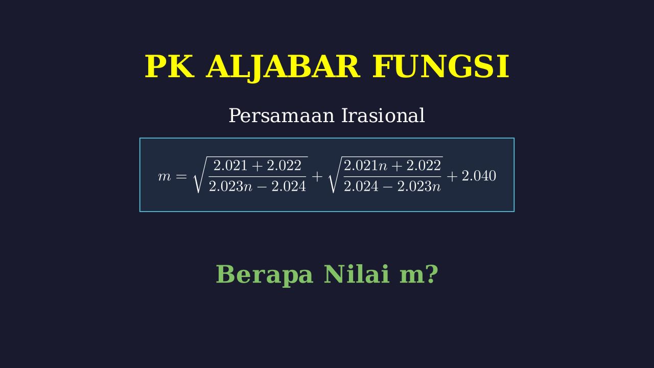 Aljabar: Mencari Nilai m
