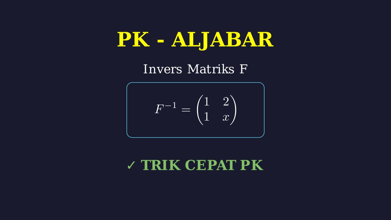 Menentukan Invers Matriks