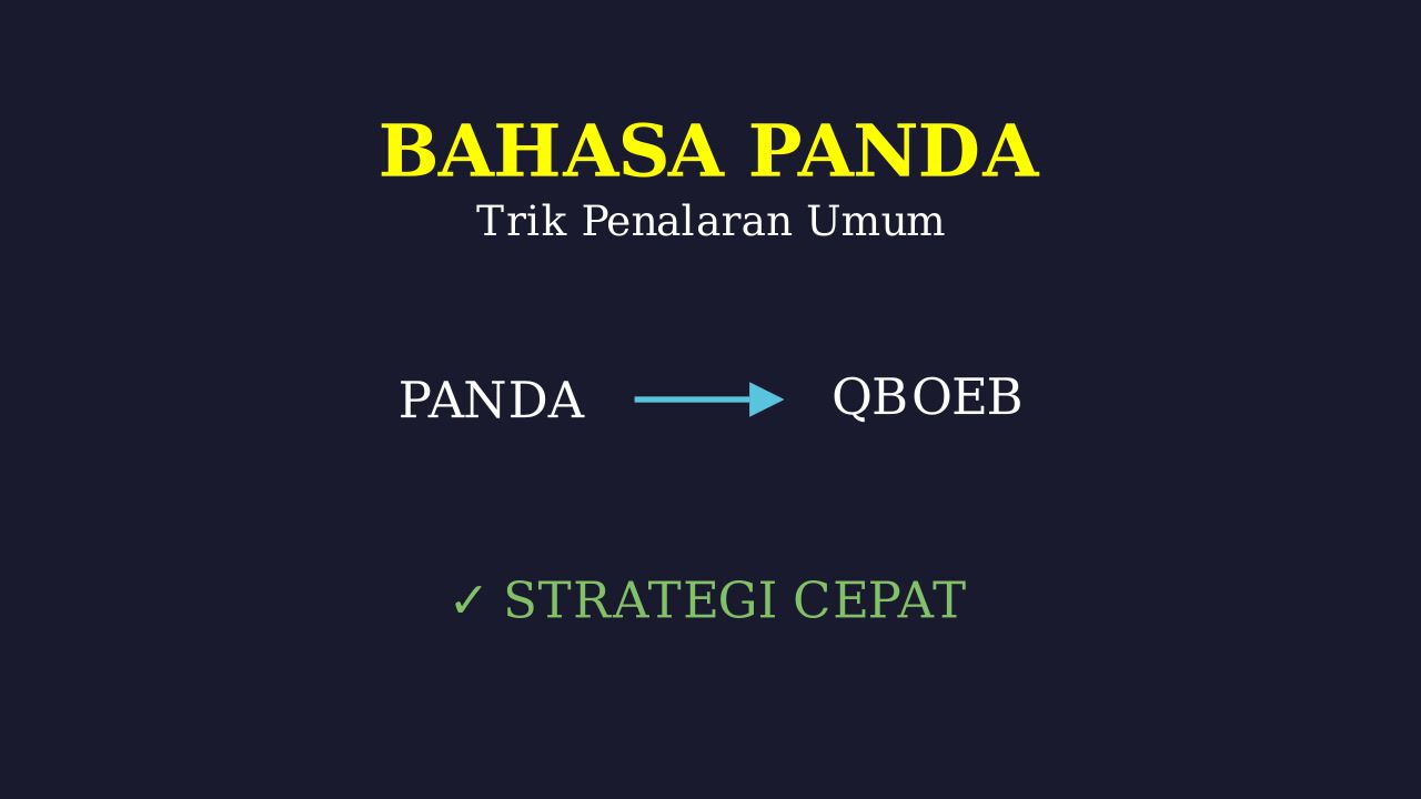 Bahasa Panda: Strategi & Latihan Soal PPU