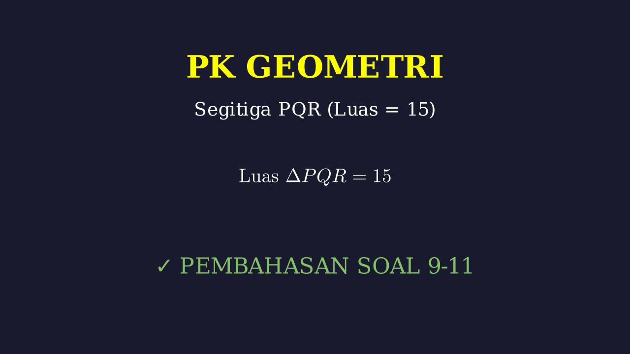 Soal Geometri: Luas Segitiga PQR