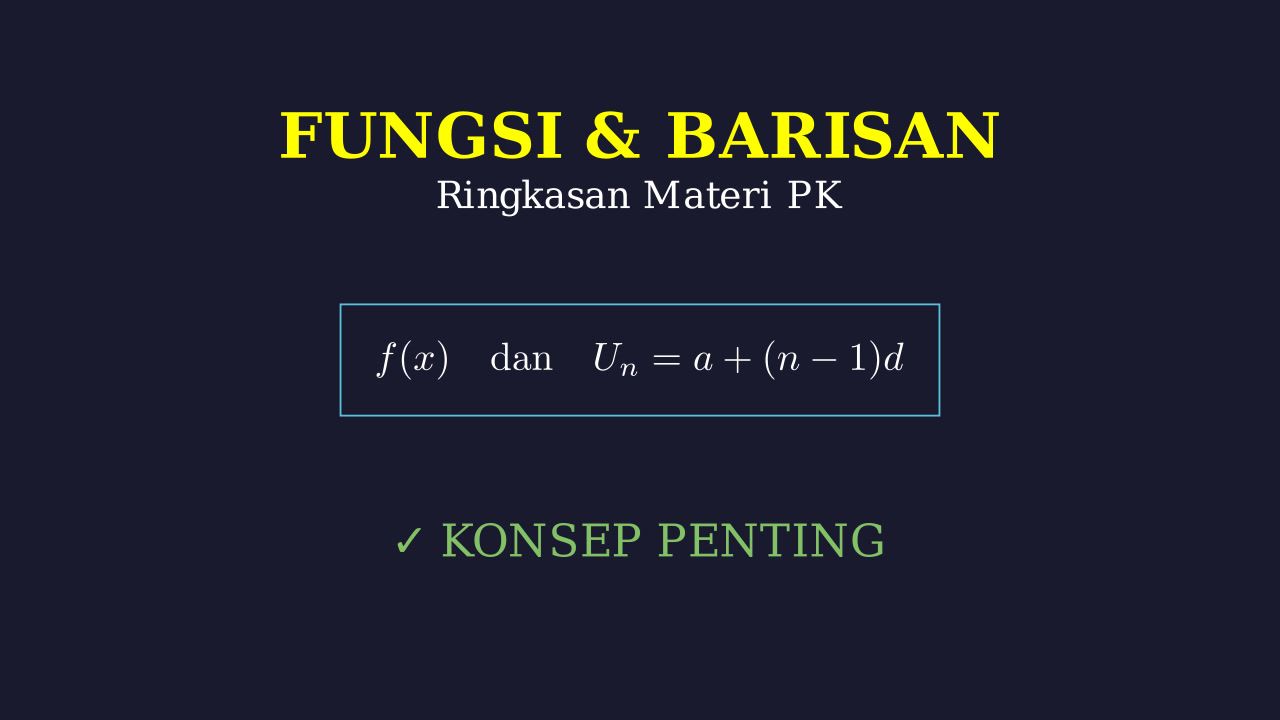 Materi Fungsi dan Barisan Matematika