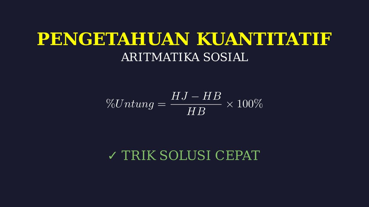 Aritmatika Sosial: Konsep Jual Beli