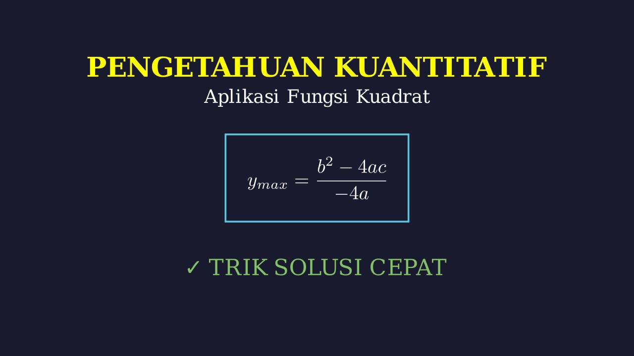 Aplikasi Fungsi Kuadrat