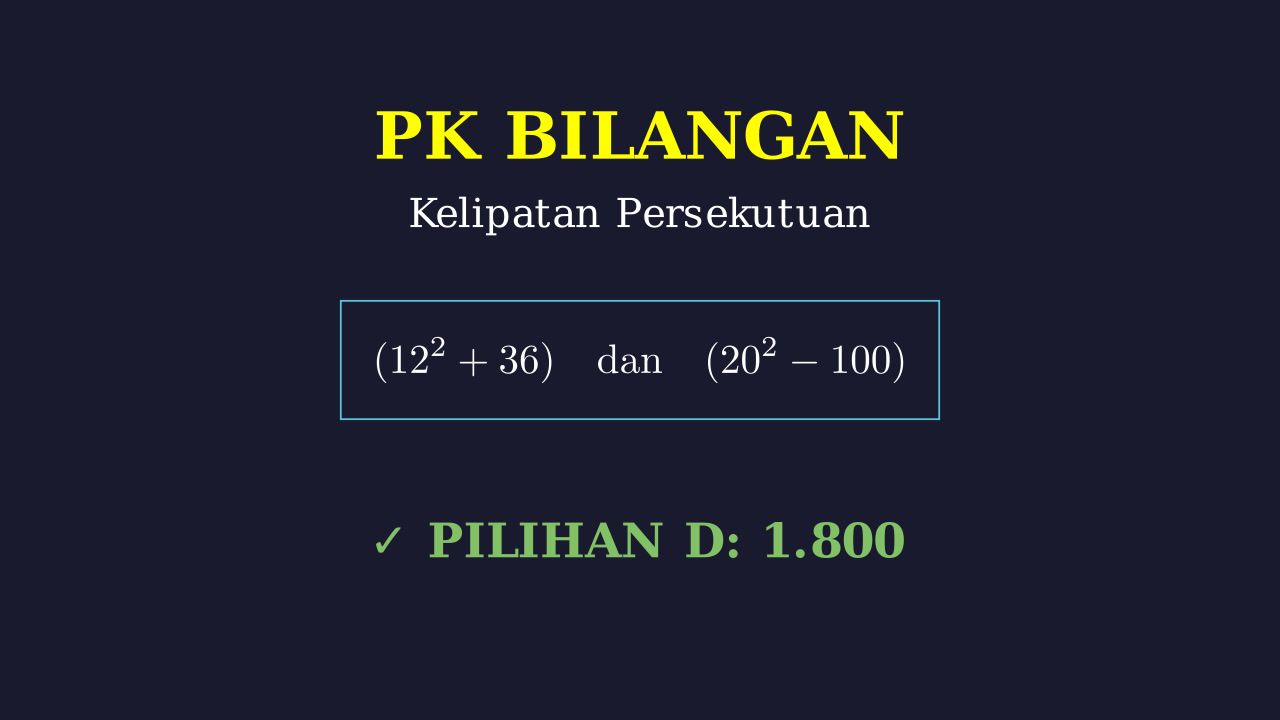 Menentukan Kelipatan Persekutuan
