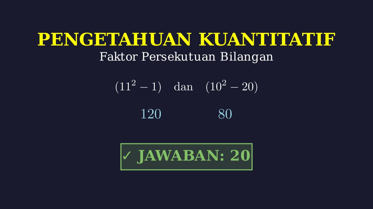 Menentukan Faktor Persekutuan