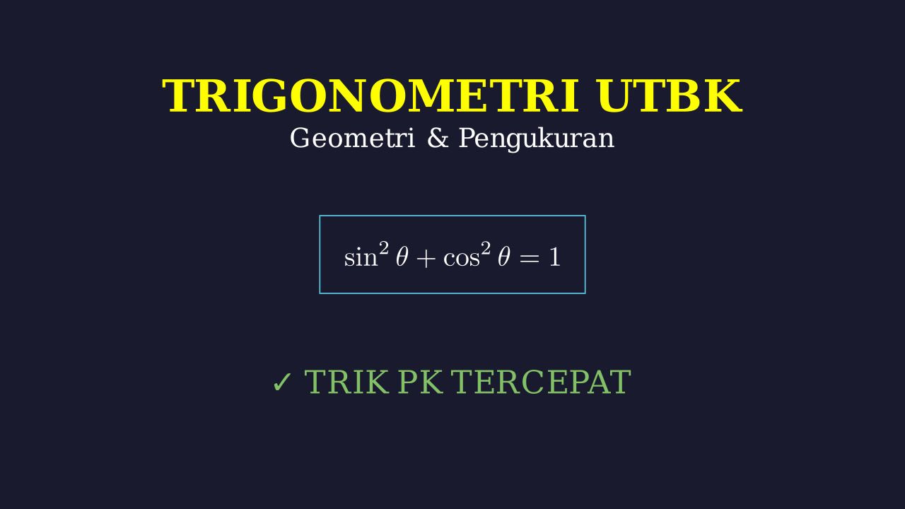Tipe Soal Trigonometri UTBK