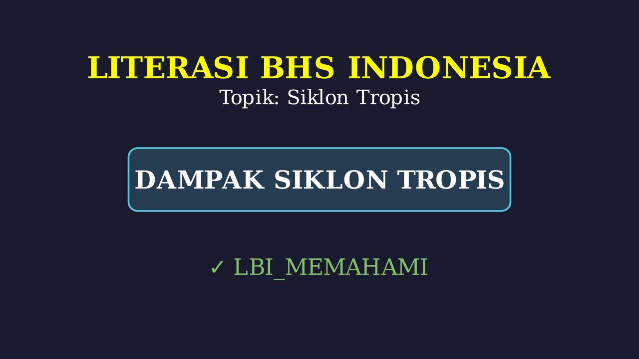 Siklon Tropis: Karakteristik dan Dampak