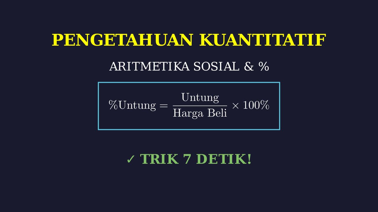 Aritmetika Sosial & Persentase