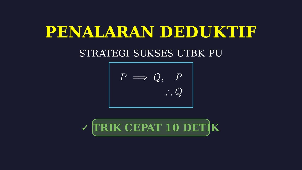 Penalaran Deduktif: Strategi Sukses UTBK